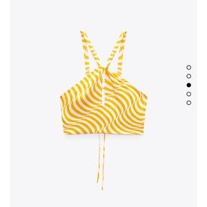 ZARA PRINT CROP TOP